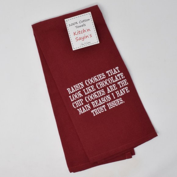 Flour Sack Kitchen Towel Raisin Cookies Trust Iss - Picture 7 of 9